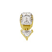 Exquisite 18 Karat Gold Piercing with Arrow Design and Zirconia Stones