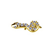 Gorgeous 18 Karat Gold Ear Piercing - Snake and Zirconia