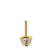 Radiant Elegance: 18-Karat Gold Piercing Barbell for Vertical Helix