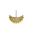 Betoverende Elegantie: 18Karaat Gouden Piercing voor Verticale Helix met Hoogwaardige Zirkonia