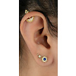 Enchanting Elegance: 18Karat Gold Piercing for Vertical Helix  with Premium Cubic Zirconia