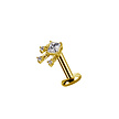 Enchanting Elegance: 18 Karat Gold Ear Piercing with Zirconia