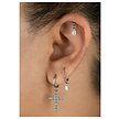 Enchanting Elegance: The Vertical Helix Piercing with Tear-Shaped Dangling Zirconia