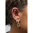 Vertical  Helix Piercing: A Mesmerizing Trio of Brilliance