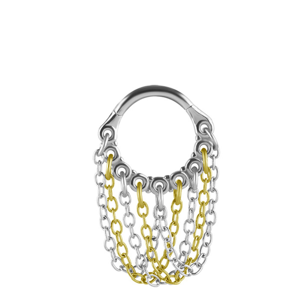 Prachtige Oorpiercing met Hangende Kettingen voor Helix