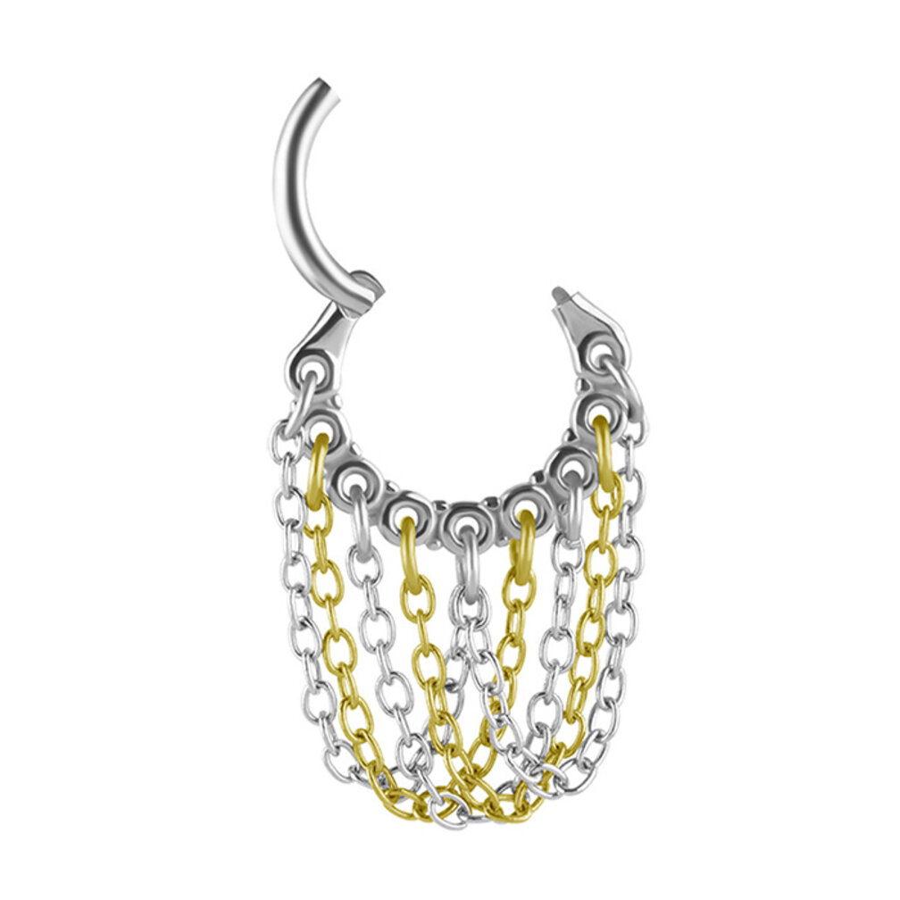 Prachtige Oorpiercing met Hangende Kettingen voor Helix