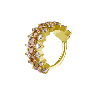 Piercings Works Radiant Colors: Ear Piercing Ring with Zirconia