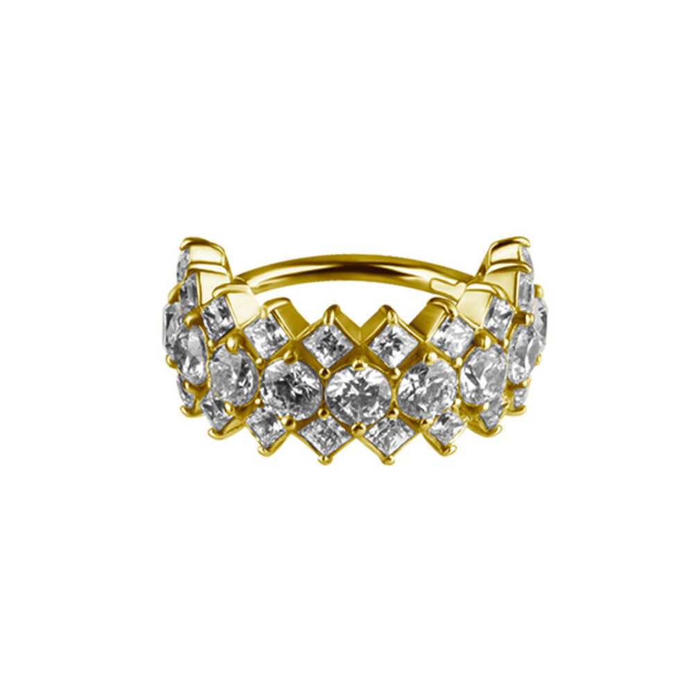 Ear Piercing Ring with Zirconia