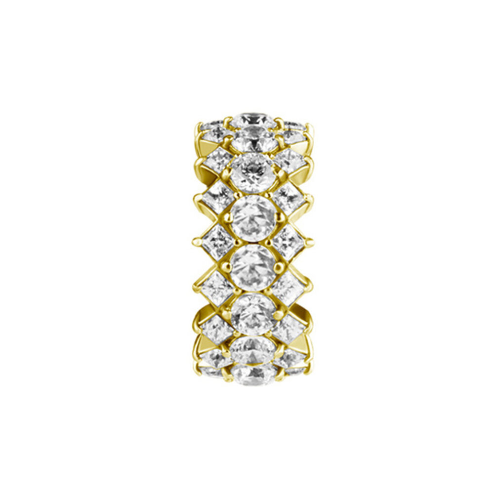 Ear Piercing Ring with Zirconia