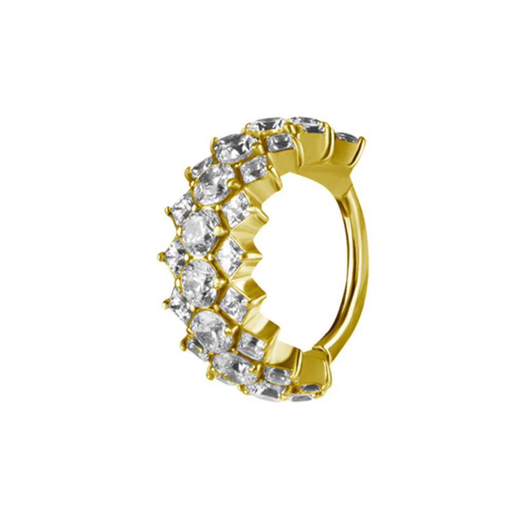 Ear Piercing Ring with Zirconia
