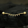 Vergulde Industrial Piercing - Ketting en Spikes