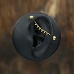 Vergulde Industrial Piercing - Ketting en Spikes