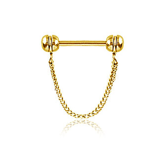 Piercings Works Nipple Barbell - Rotating Chain System