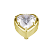 18 Karat Gold Heart-Shaped Ear Piercing Set with Premium Zirconia