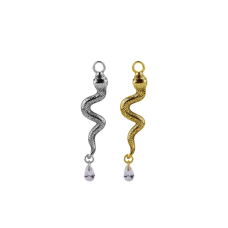 Piercings Works Segment Ring Charm - Snake
