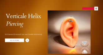 Verticale Helix Piercing: Schitterend Drievoud voor een Unieke Uitstraling