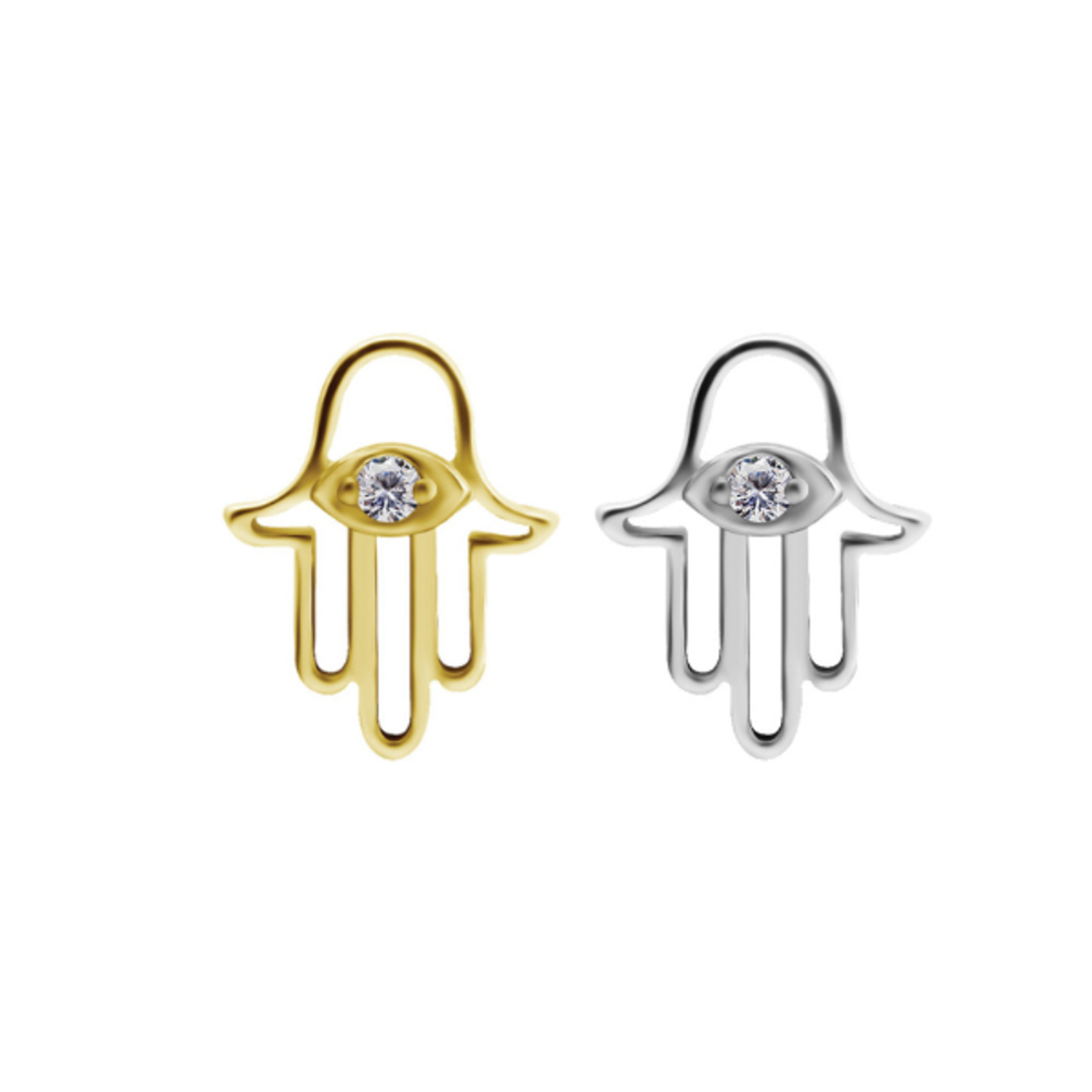Segment Ring Hanger - Hamsa met Schitterende Zirkonia
