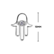 Segment Ring Charm - Hamsa Hand with Dazzling Zirconia