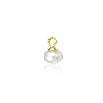 Piercings Works Elegant Golden Pearl Charm