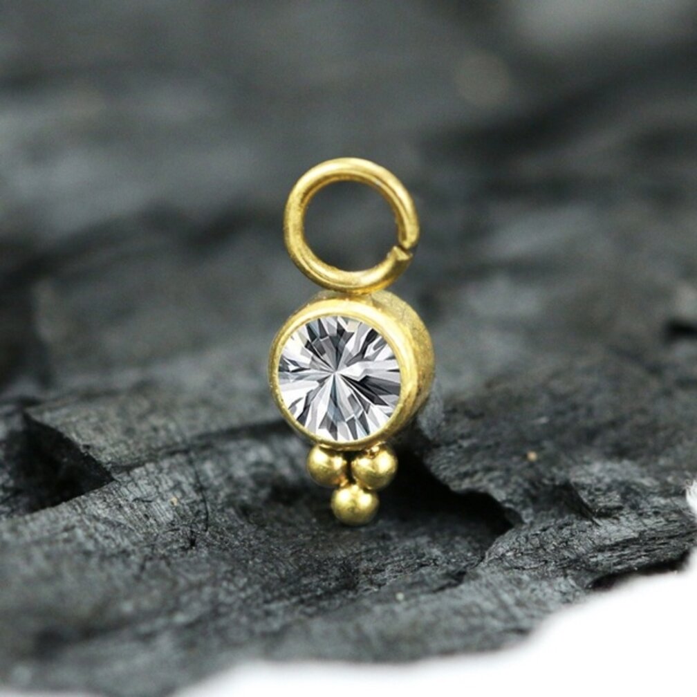 Chirurgisch Stalen Hanger met Zirkonia Kristal voor Segment Ring