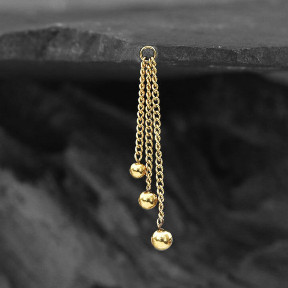 Gouden Waterval: Chirurgisch Staal Hanger met Gouden PVD