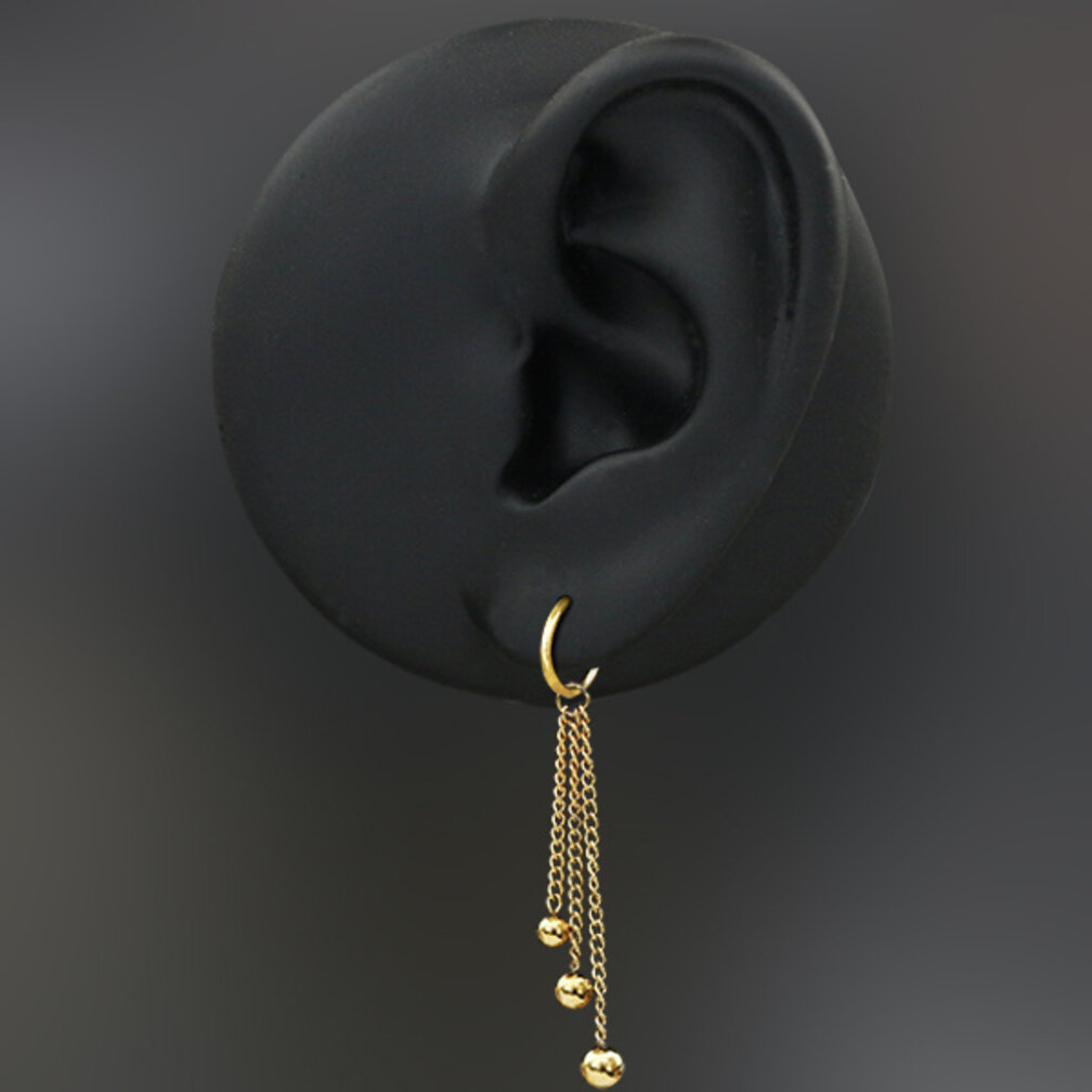 Gouden Waterval: Chirurgisch Staal Hanger met Gouden PVD