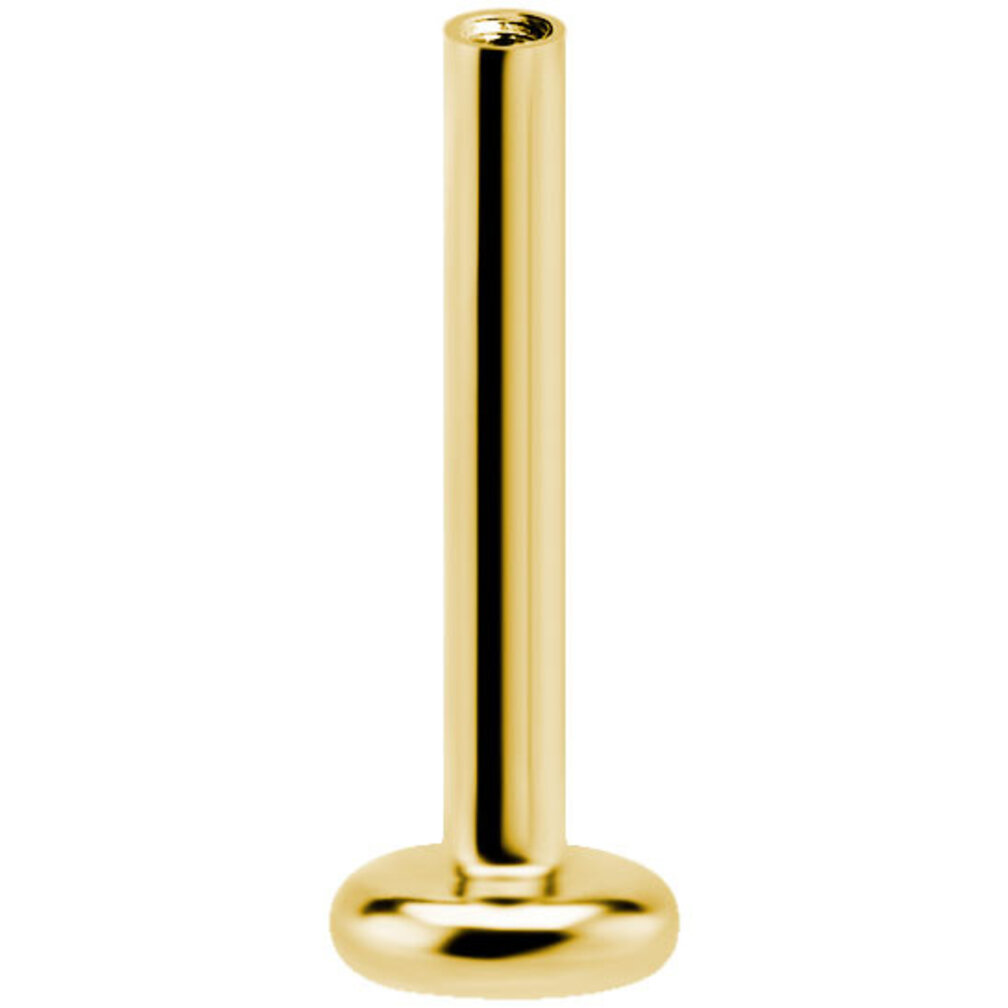 18 Karaat Gouden Oorpiercing met Ronde Zirkonia: De Quintessens van Minimalistische Elegantie