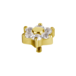 18 Karat Gold Flower Ear Piercing with Premium Zirconia Petals