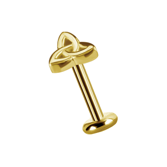 Piercings Works 18 Karat Gold Celtic Trinity Ear Piercing