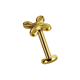 Piercings Works 18 Karat Gold Celtic Love Symbol - Ear Piercing