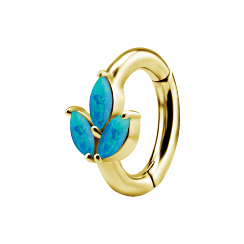 Elegant Oval Belly Ring - Trinity Design