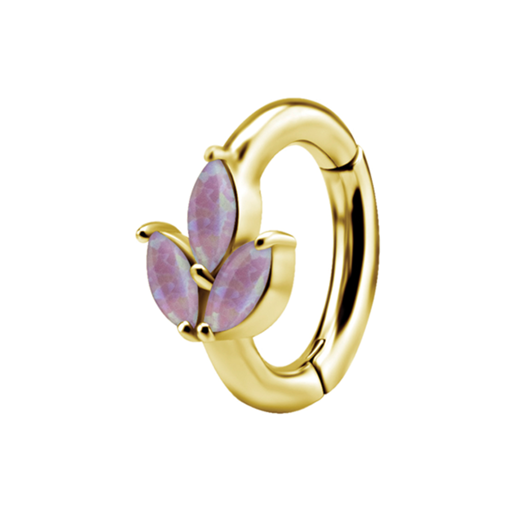 Elegant Oval Belly Ring - Trinity Design