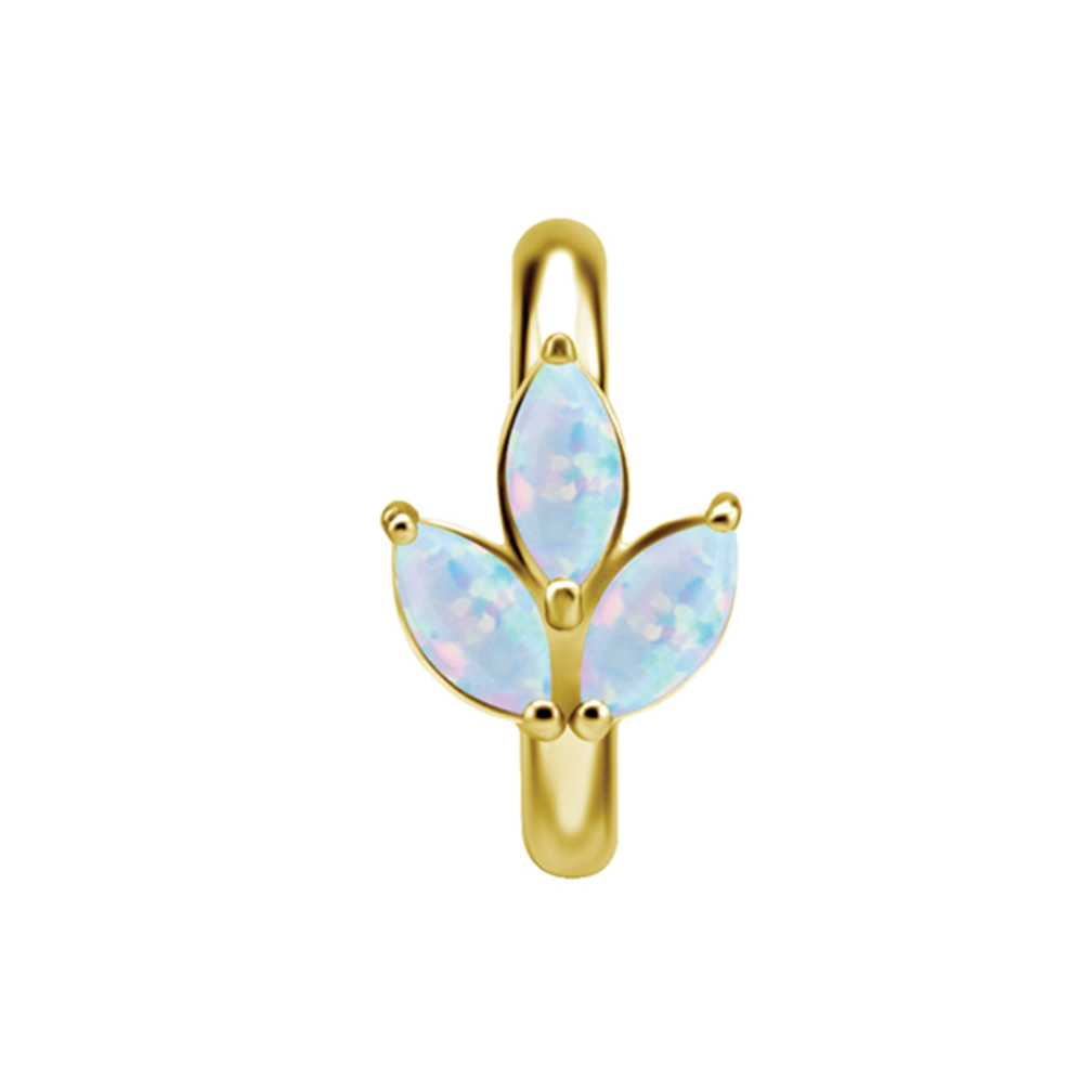 Elegant Oval Belly Ring - Trinity Design