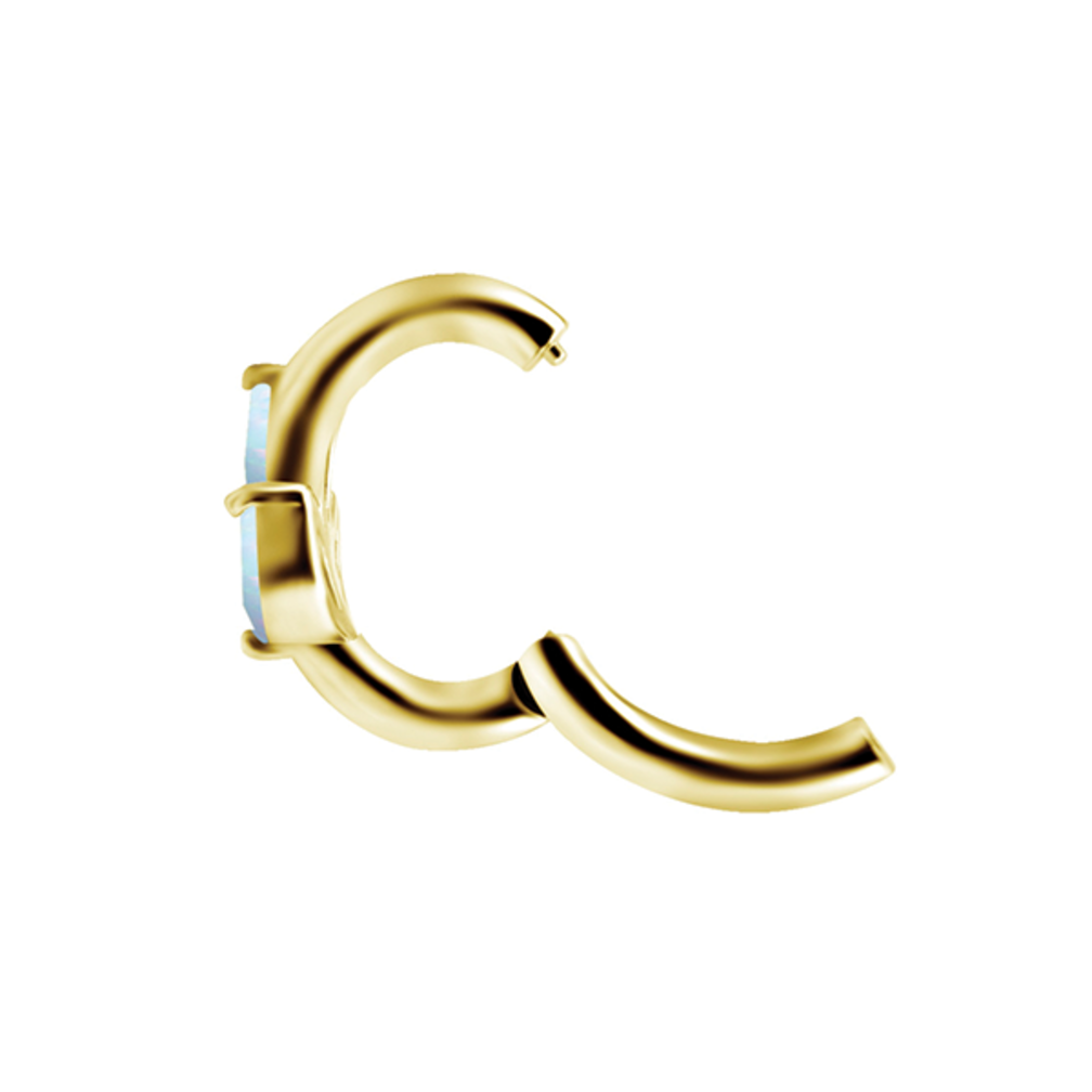 Elegant Oval Belly Ring - Trinity Design