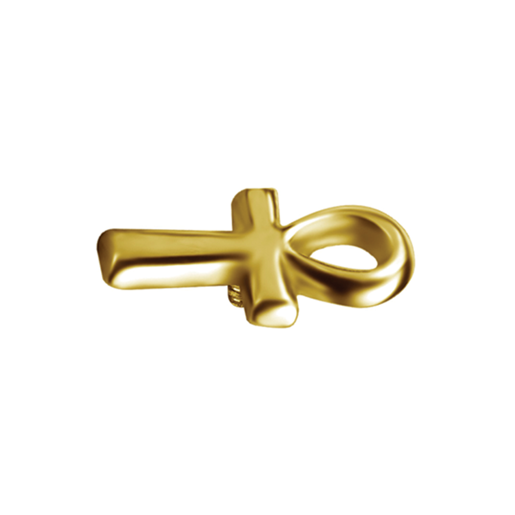 18 Karaat Goud Oorpiercing met Egyptische Ankh Kruis