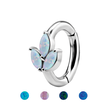 Elegante Ovaal Navelpiercing met Opal Trinity Design