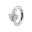 Elegante Ovaal Navelpiercing met Opal Trinity Design