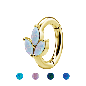 Piercings Works Elegant Oval Belly Ring - Trinity Design