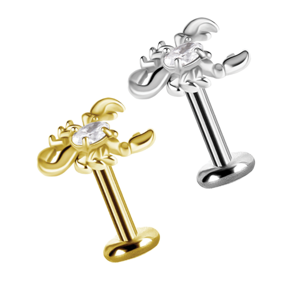 Piercing Barbell -  Scorpion with Zirconia