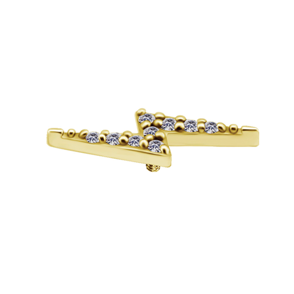 Oorpiercing - Premium Zirkonia Bliksem