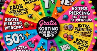 Piercing Roulette – Draai & Win Gekke Prijzen! Black Friday Special: 25 t/m 29 november – van 10:30 tot 22:00