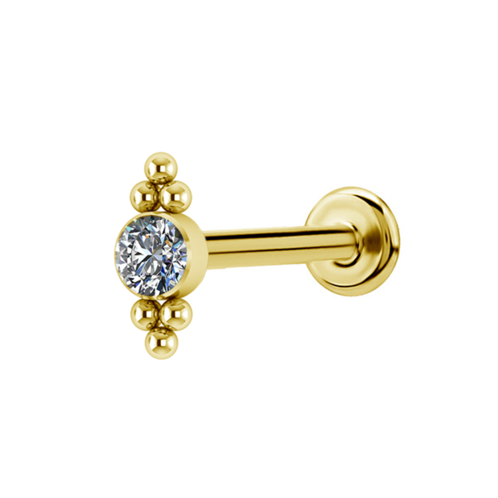 Vergulde Titanium Barbell - Premium Kristallen
