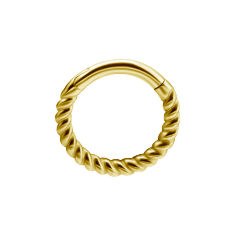 18 Karaat Goud Helix Ring - Twisted Touw