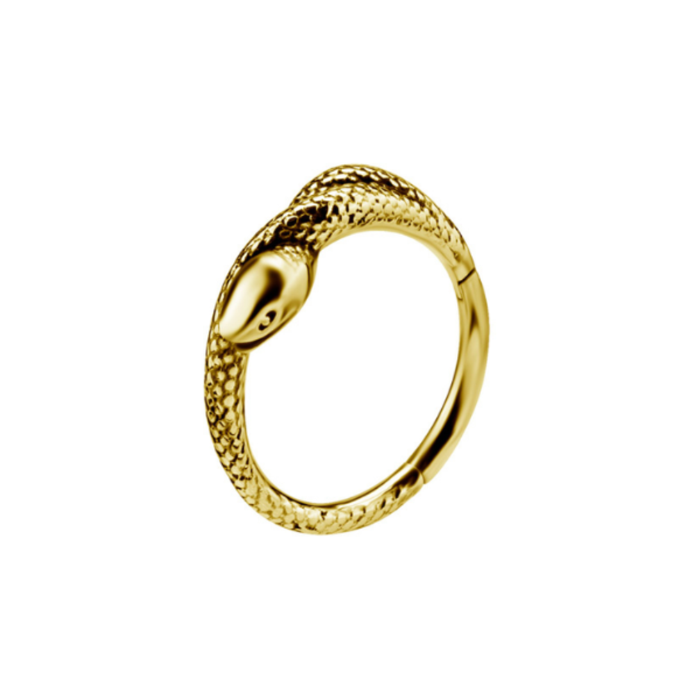 Gold Plated Conch Ring - Snake