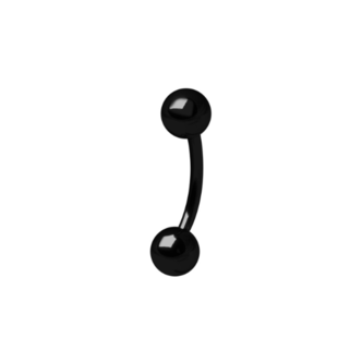 Piercings Works Zwart Titanium Micro Banana - Basic