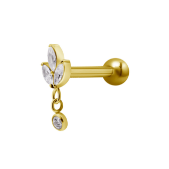 Piercings Works Surgical Steel Ear Piercing - Marquise Cluster