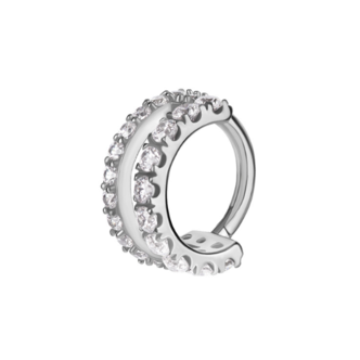 Piercings Works Luxe en Opvallende Piercing Ring - Voor Conch, Tragus en Helix, Met Premium Zirkonia