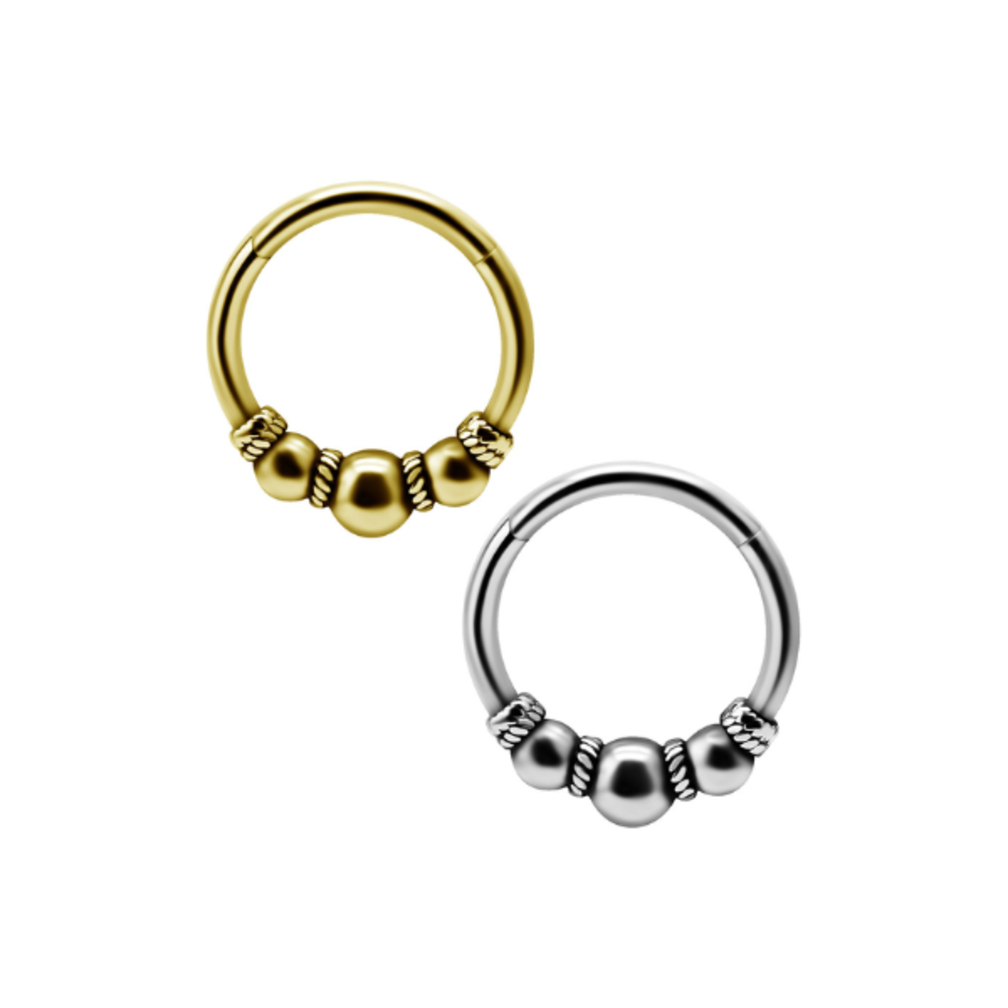 Chirurgisch Staal Click Ring - Tribal