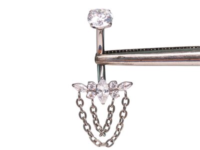 タナカダイスケcrystal ribbon chain pierce タナカダイスケ | crystal ribbon chain necklace – tanakadaisuke