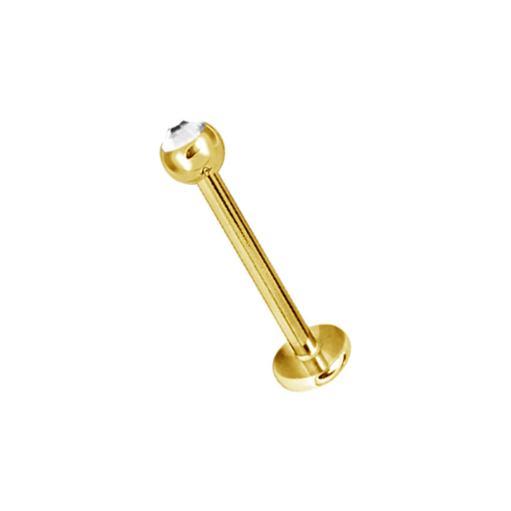 18K Gold Plated Labret Crystal